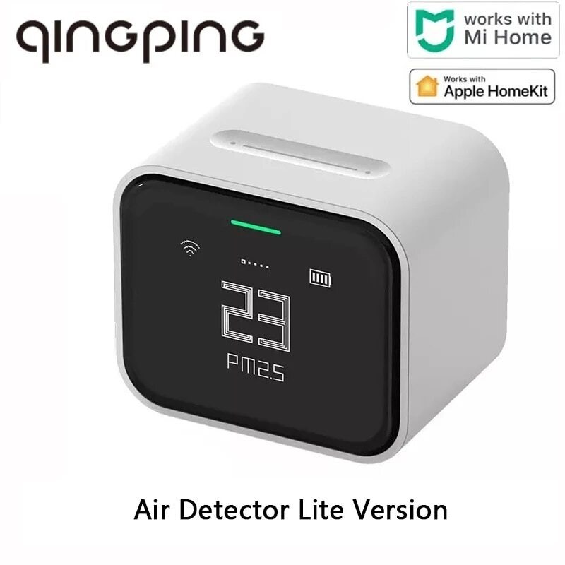 Qingping Air Detector Lite Retina Touch หน้าจอ IPS Mobile Touch Operation Mi Home PM2.5 Air Monitor 