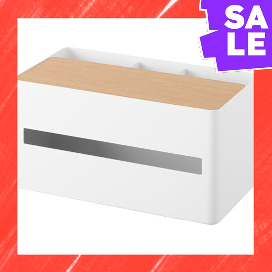 Direct From Japan Yamazaki Tissue Case & Remote Control Stand Natural W26 x D14.2 x H13.5cm RIN Mult