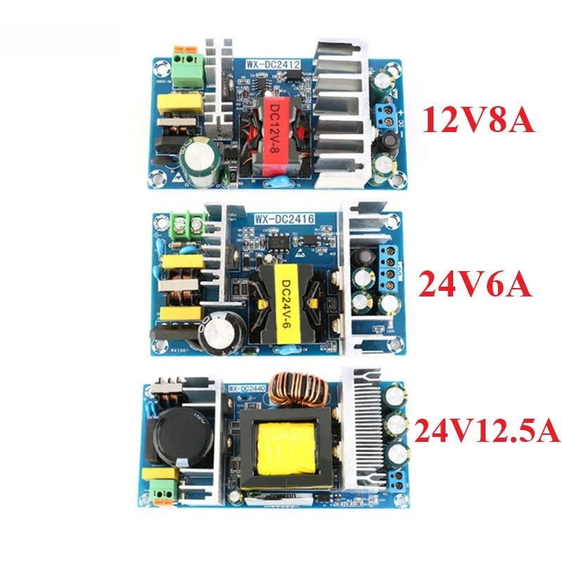 AC-DC 12V 8A 100W 24V 6A 150W 24V 12.5A 300W AC DC 110V 220V Isolated สวิทช์โมดูล Buck Converter ขั้นตอนลงบอร์ด