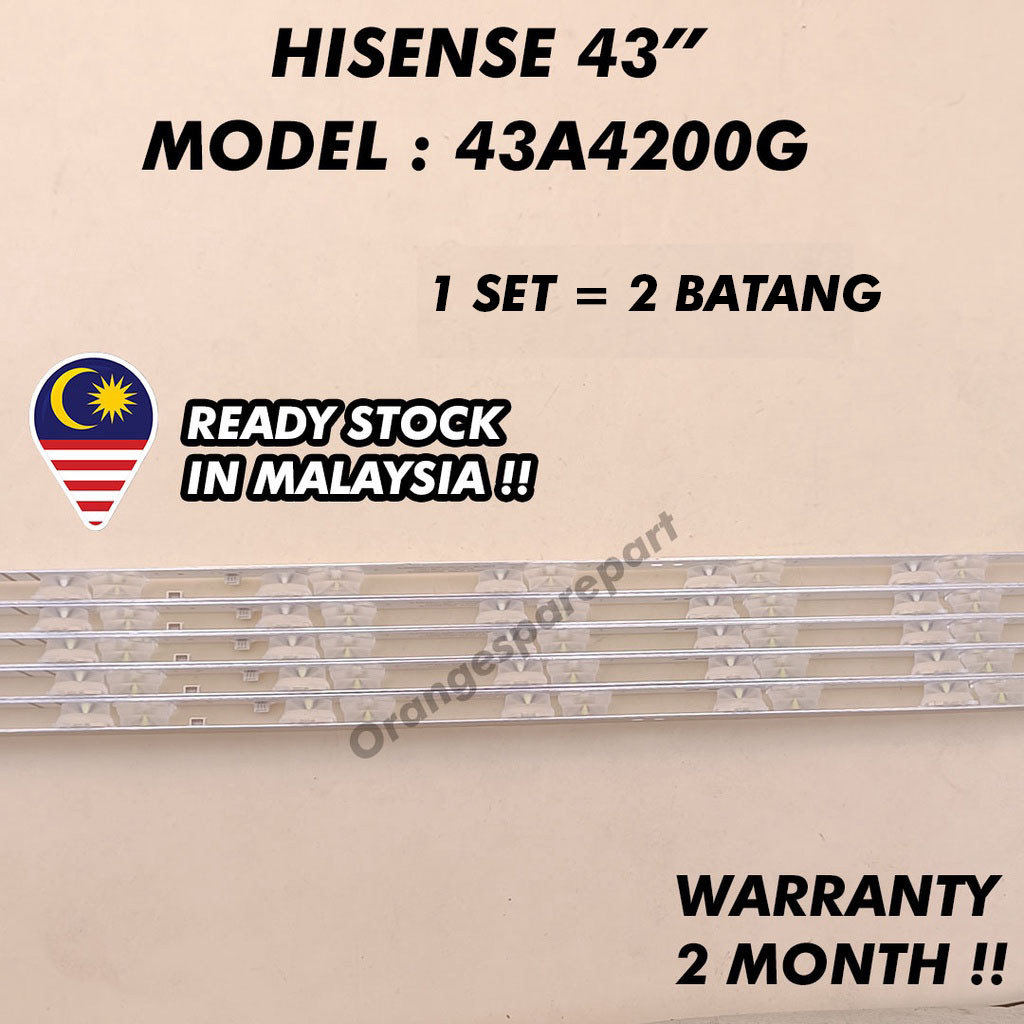 43" HISENSE 43A4200G BACKLIGHTLAMP 43 INCH LED TV 43A4200 Mlz3 "