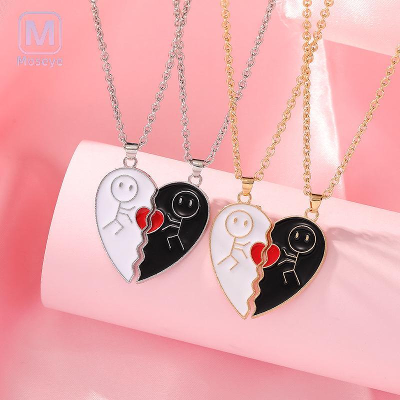 สร้อยคอคู่แฟชั่นหัวใจ_patchwork_เพื่อนที่ดีที่สุด_BFF