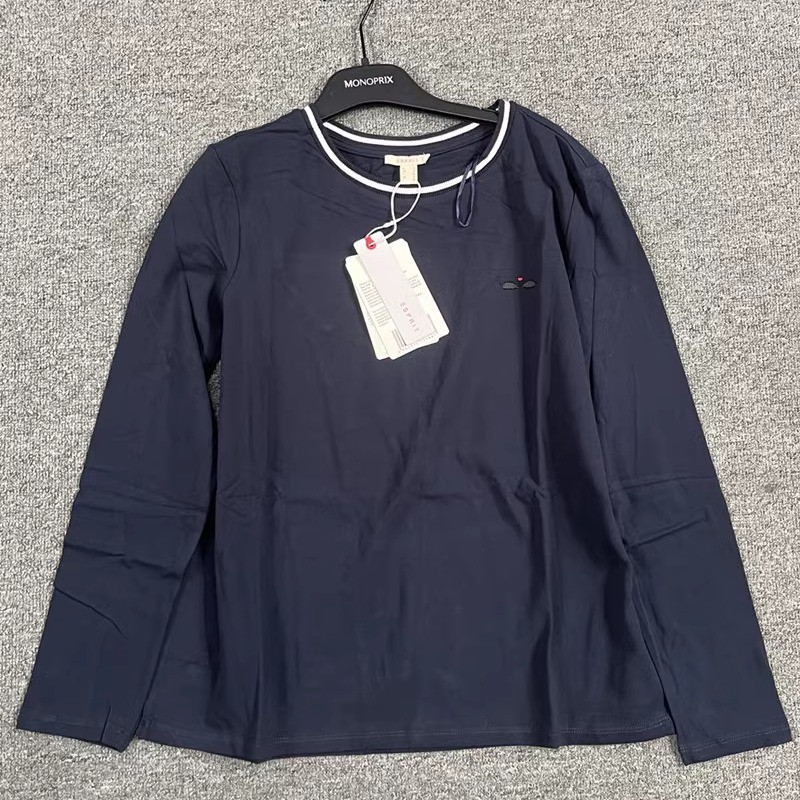 เสื้อไหมพรม แขนยาว การค้าต่างประเทศต้นฉบับเดียวอเมริกันแบรนด์เก่า esp esp ปักผ้าฝ้ายฤดูใบไม้ร่วงและฤ