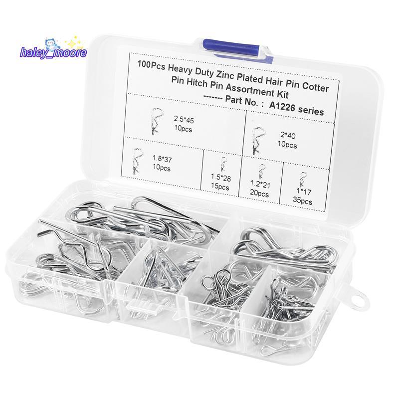 [ส่วนลด H]100PCS M1 M1.2 M1.5 M1.8 M2 M2.5 Steel R Type Spring Cotter Pin Wave Shape Split Clip Clam