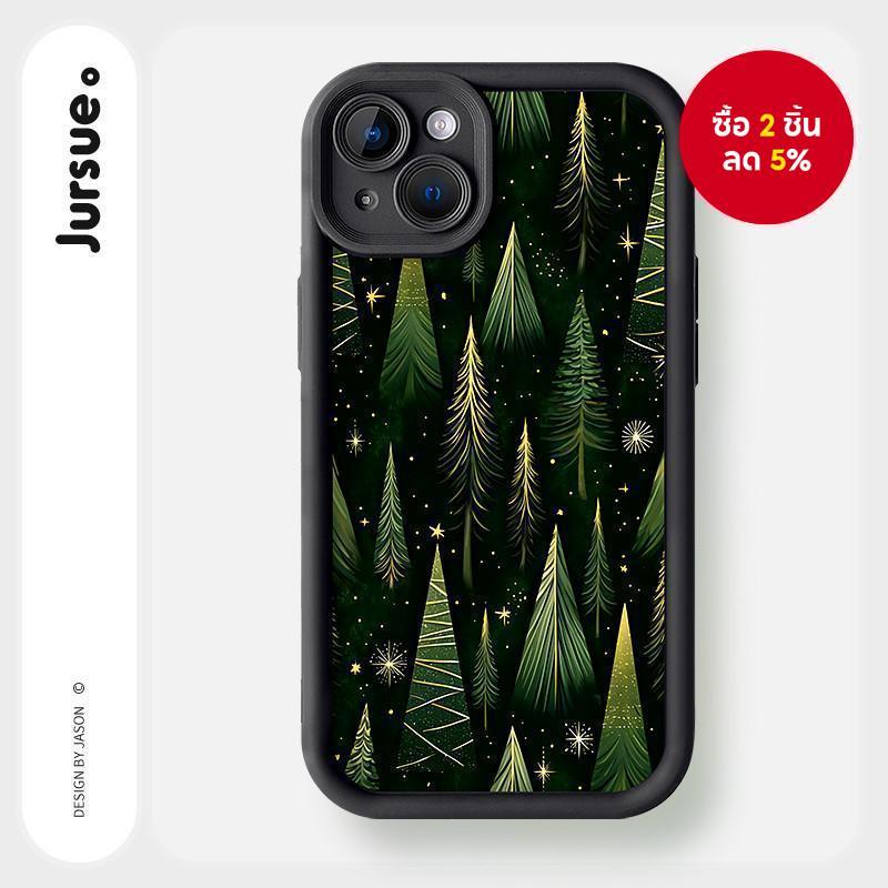 เคสโทรศัพท์ JURSUE ลายคริสต์มาส ตลก กันกระแทก สําหรับ iPhone 17 Air 16 15 14 13 12 11 Pro Max SE 202