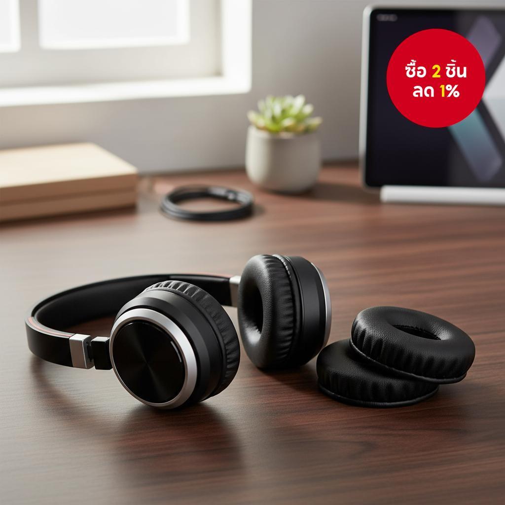 แผ่นรองหูฟังสํารองโฟมสําหรับหูฟัง Jabra Evolve 20 30 40 65