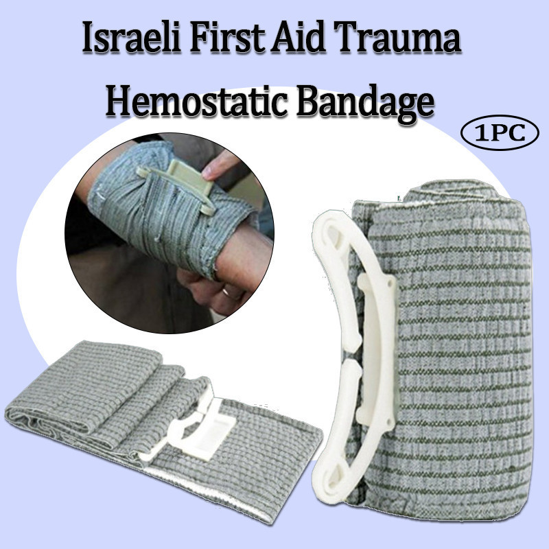 Israeli Bandage ยุทธวิธี First Aid Hemostatic ความดันผ้าพันแผล Wound Dressing Tourniquet ผ้าพันแผลยื