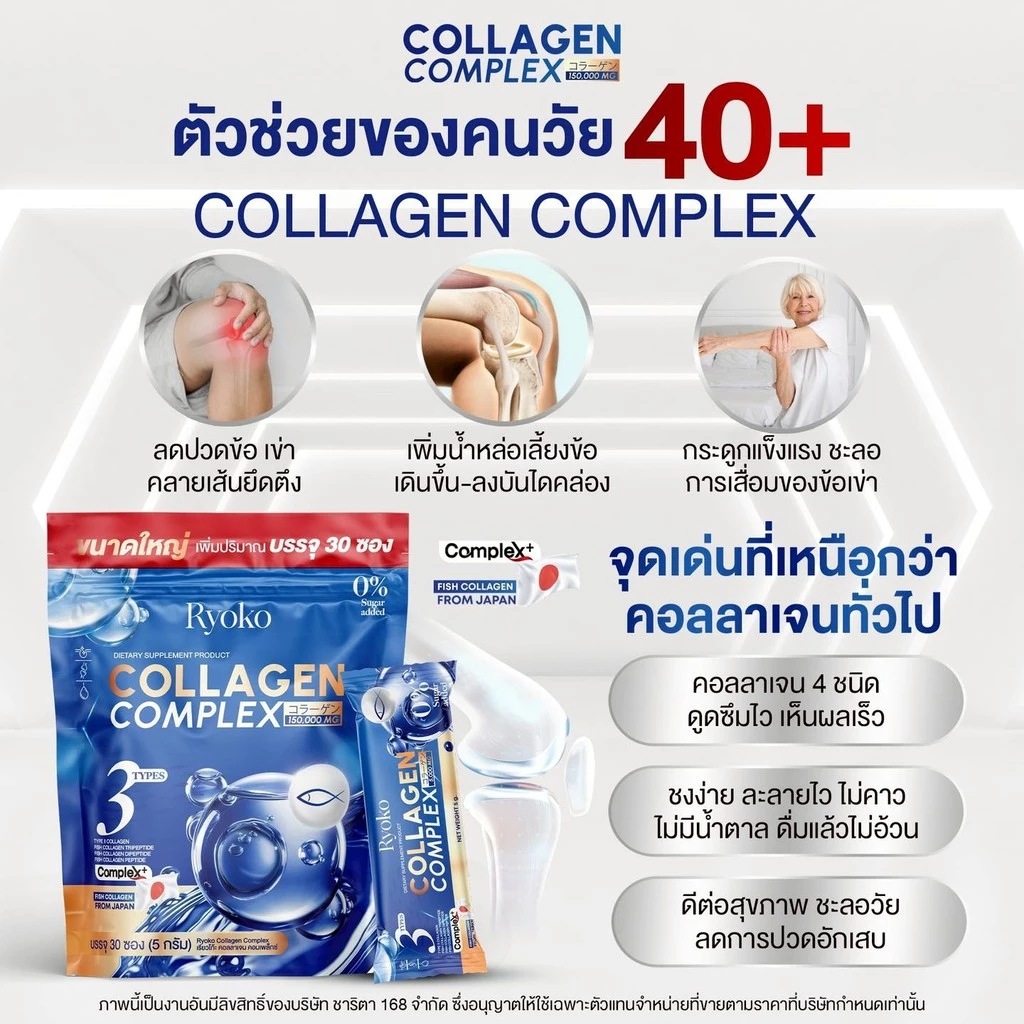 Ryoko Collagen Complex เรียวโกะ คอลลาเจน 30 ซอง thumbnail 6