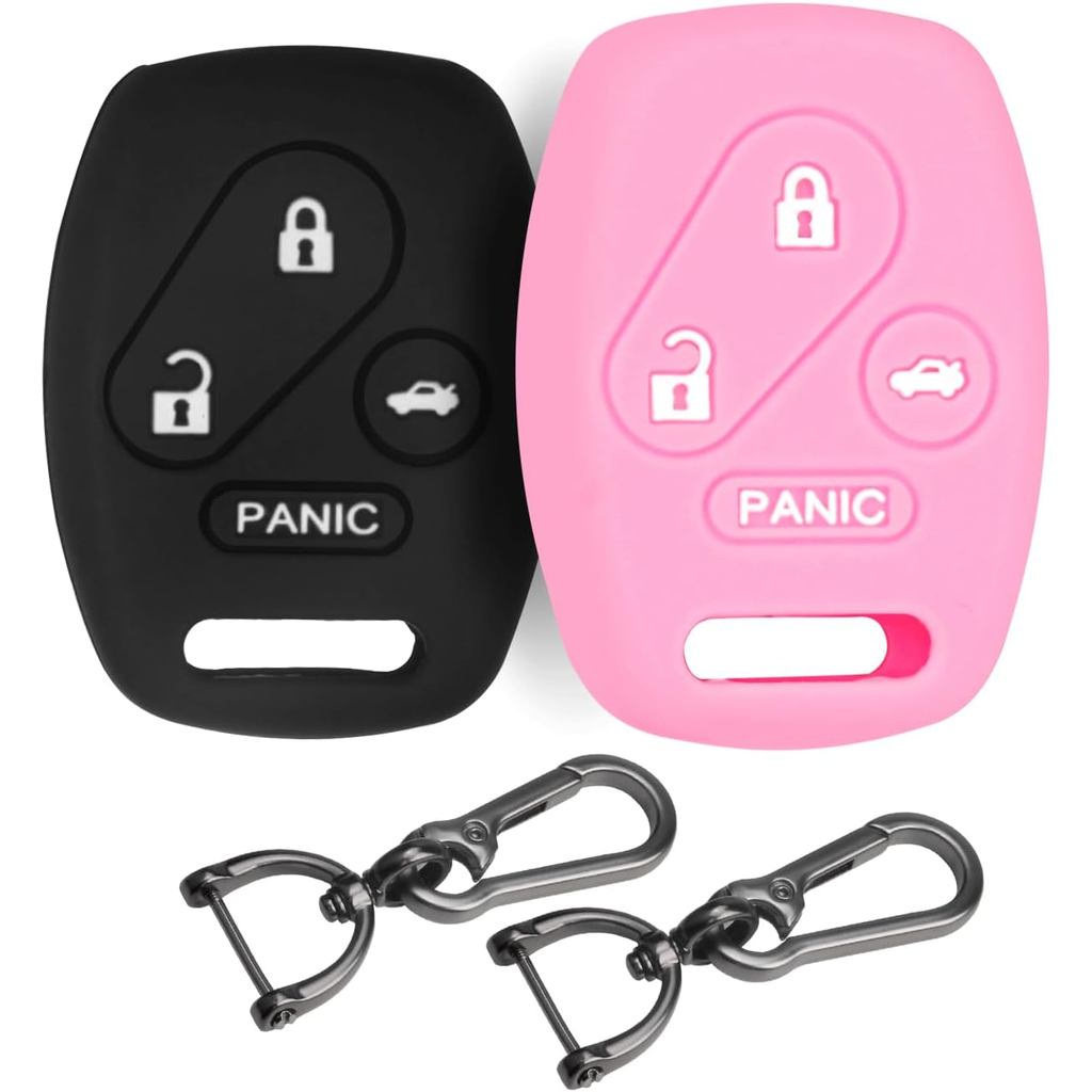 Silicone Rubber Key Fob Cover Compatible with Honda EX Accord Civic CR-V Pilot Element SI OUCG8D-380