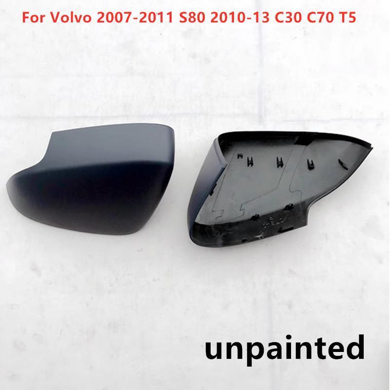 L/R ประตูด้านข้าง Wing ฝาครอบกระจกสําหรับ Volvo 2007-2011 S80 2010-13 C30 C70 T5