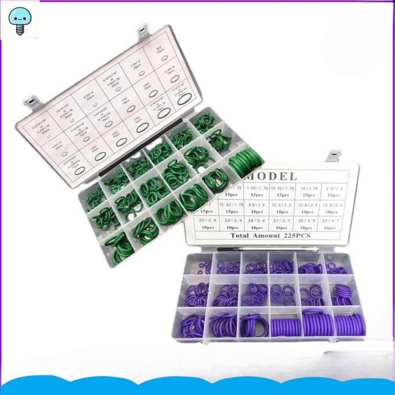 ชุดโอริง 1200 ชิ้น,แหวนหนังสีดําแหวนปิดผนึกโอริงทนต่ออุณหภูมิสูงทนต่อการกัดกร่อนยางไนไตรล์ต้านทานความดัน GHA