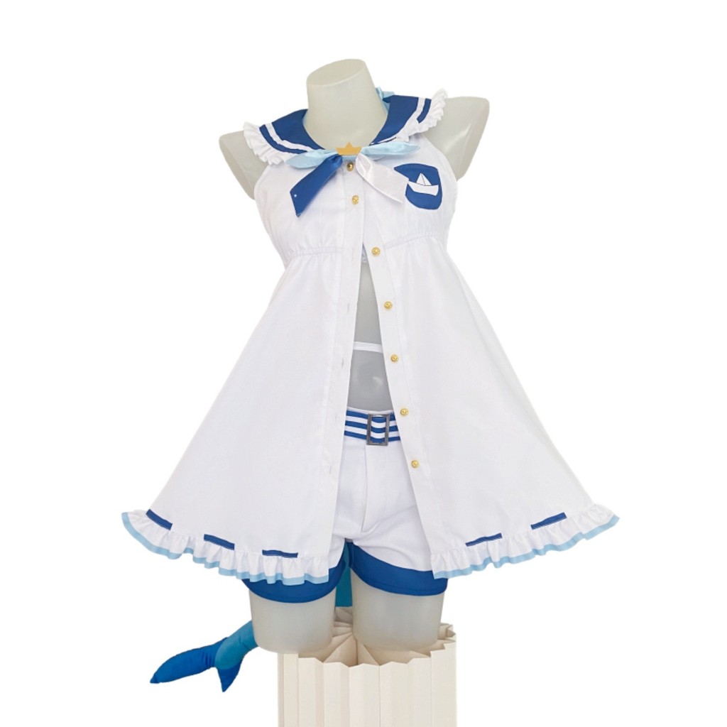 VTuber Gawr Gura ชุดคอสเพลย์ครบชุด