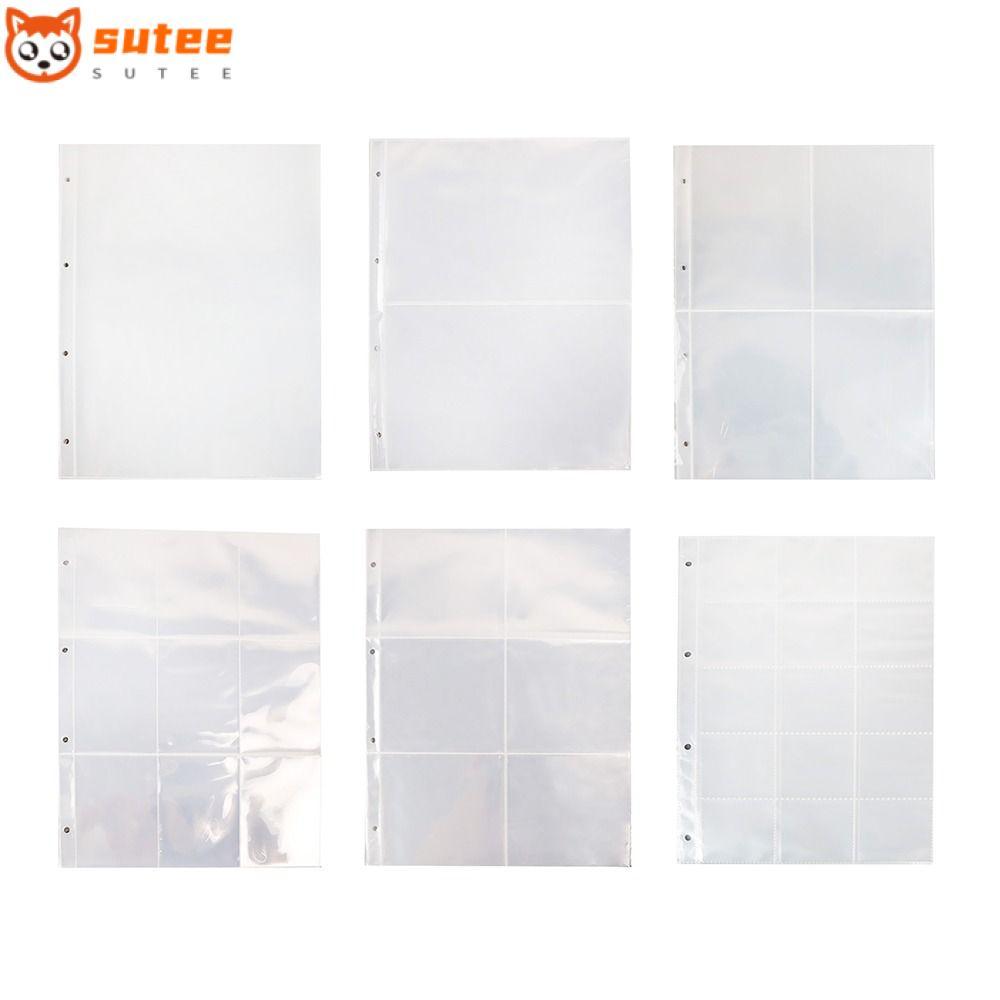 SOTEE A4 Kpop Photocard Binder, DIY PP อัลบั้มภาพเติมหน้า, 4 หลุม 4 แหวนหลายกระเป๋าโปร่งใสการ์ดแสตมป์ Die เครื่องประดับเก็บ
