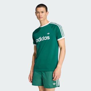 adidas Lifestyle 3-Stripes Slim Ringer T-Shirt Men Green KF0…