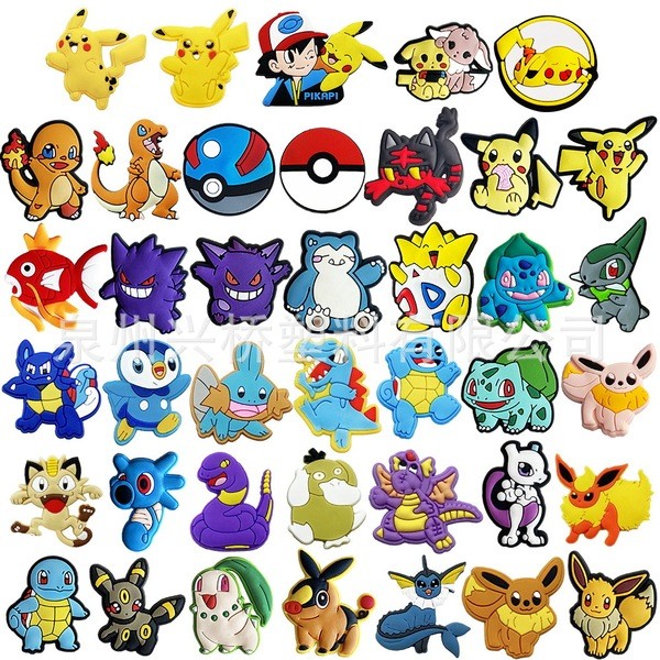 jibbitz crocs jibbitz crocs ของแทั อุปกรณ์แต่งCrocsลายการ์ตูนPokémon สำหรับสร้างสรรค์Pokéball
