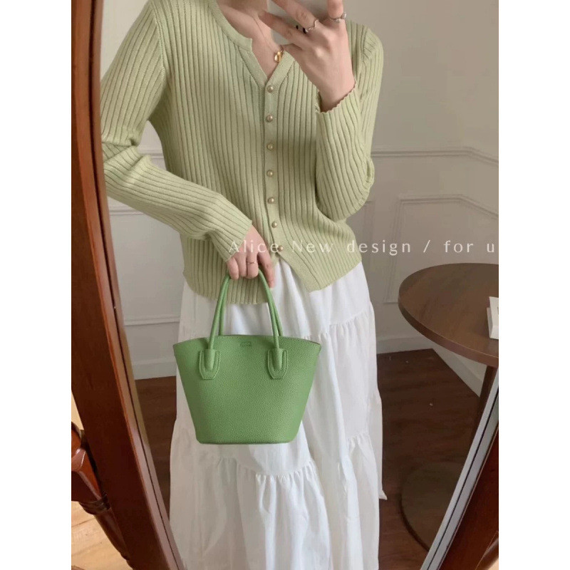 คาร์ดิแกนแขนยาวคอวี สไตล์เกาหลี ทรงกระชับ ใส่สบาย เหมาะสำหรับฤดูใบไม้ร่วง