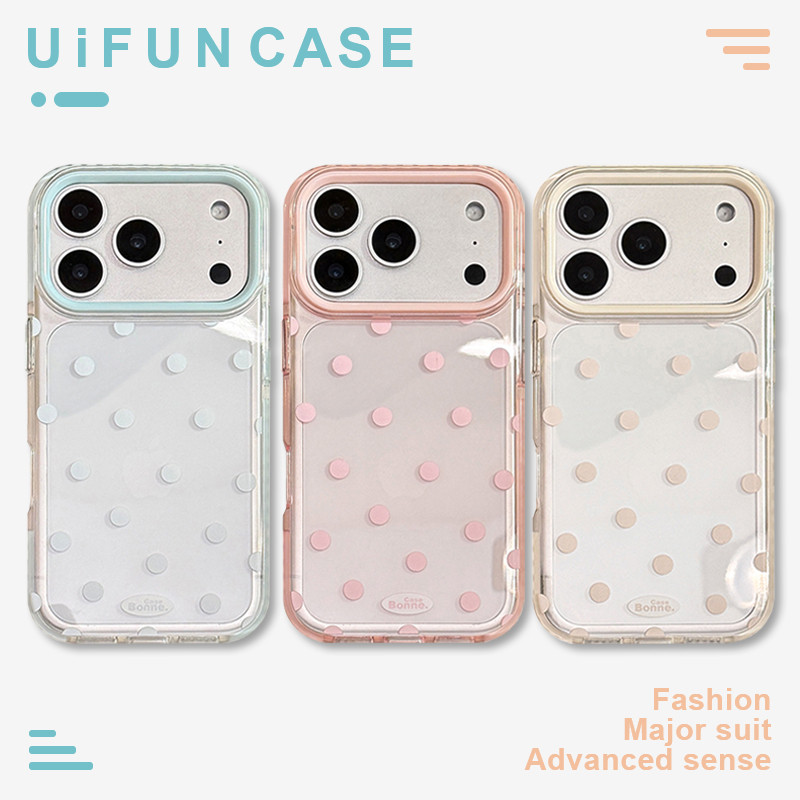 เกาหลีลูกอมสีจุดคลื่น ทีพียู เคสโทรศัพท์เข้ากันได้สําหรับ ไอโฟน 17 16 15 14 13 12 มือโปร สูงสุด 11 15มือโปร ป้องกันการชนกันล้างมือถือปกหลังปลอก