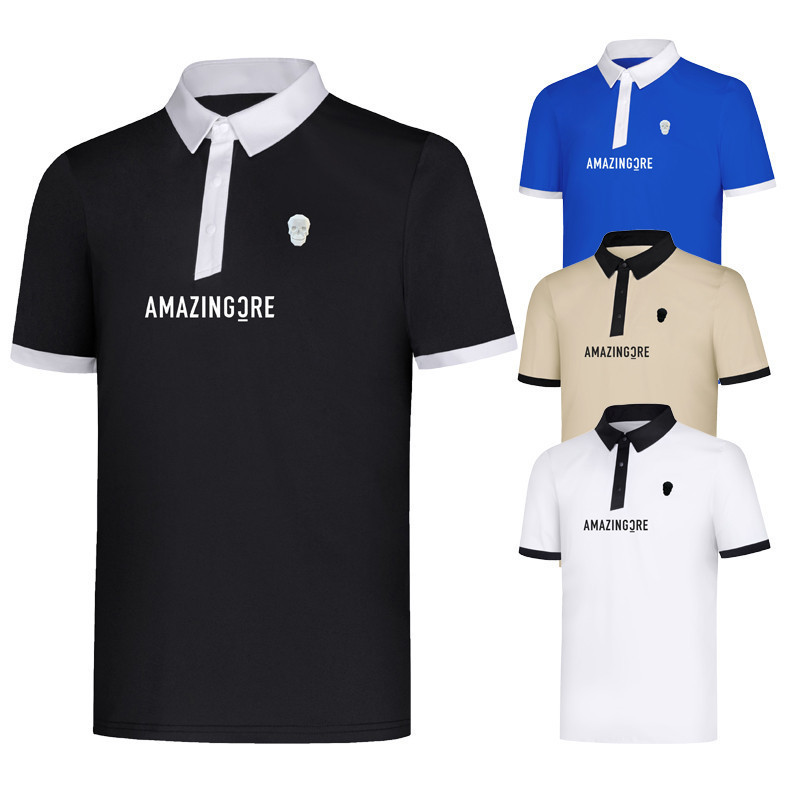[AMG] Golf เสื้อยืดแขนสั้นผู้ชาย Quick-Drying Breathable Casual All-Match Golf Jersey T24001H Sports