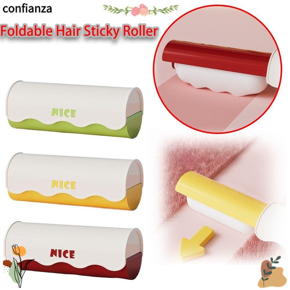 CONFIANZA Lint Roller Lint Remover, เสื้อผ้า Lint Removal เครื่องมือพับผม Sticky Roller, ของขวัญล้าง