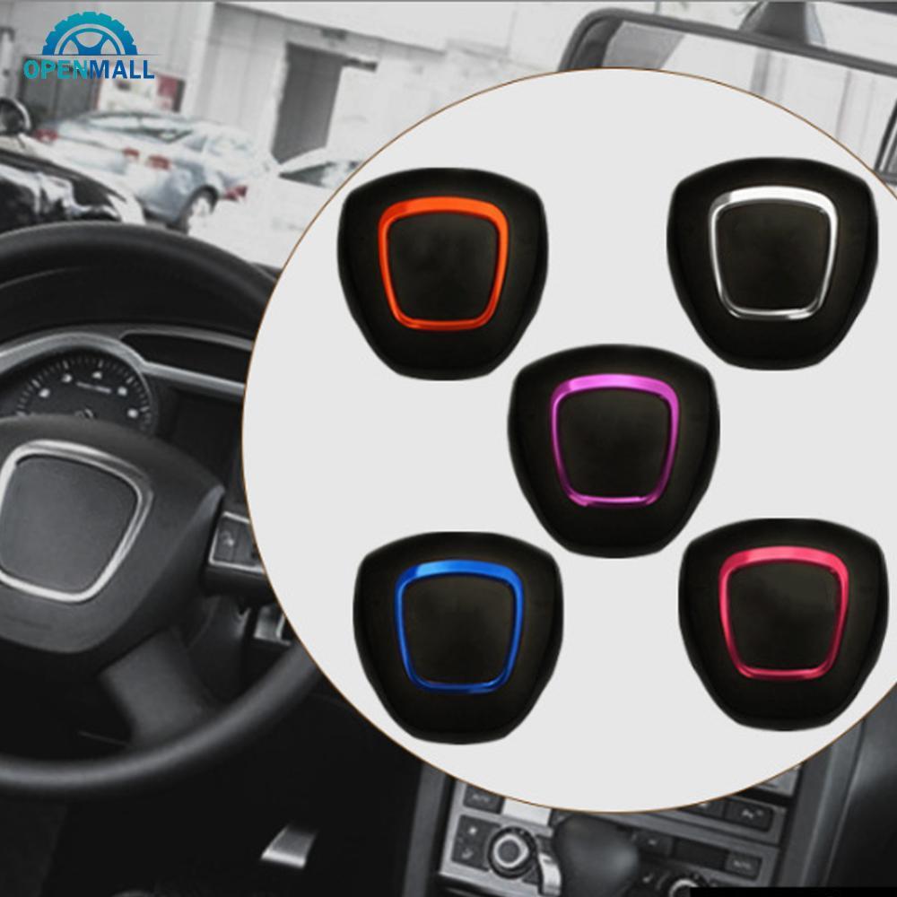 OPENMALL ภายในรถพวงมาลัยศูนย์โลโก้ครอบคลุมสติกเกอร์ Trim จัดแต่งทรงผมสําหรับ Audi A1 A3 A4L/A6L/Q3/Q