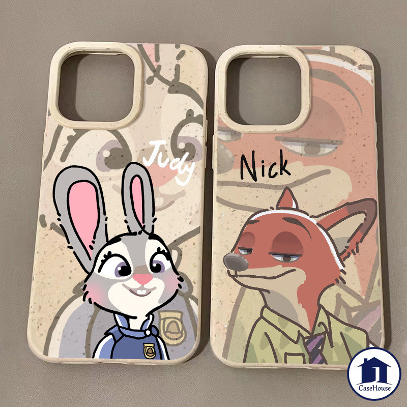 เคสไอโฟน11 ซูมการ์ตูนน่ารักสุนัขจิ้งจอกกระต่ายนุ่มคู่สำหรับ iPhone 17 11 13 12 16 15 14 Pro Max Max 7Plus 8 16 6s 7 Plus