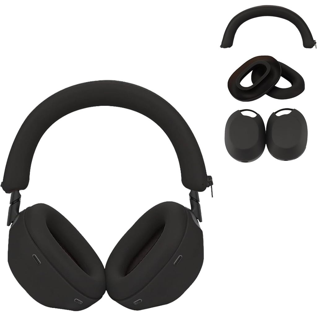 เคส Siliocne สําหรับ Sony WH-1000XM6,3 ชุดซิลิโคนเหงื่อปก,YANMONGI Earpad/หู/แถบคาดศีรษะครอบคลุม Pro