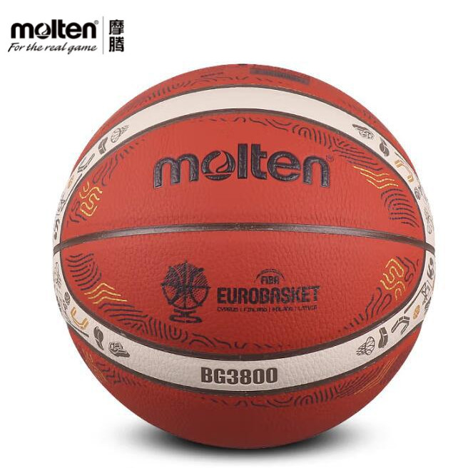ลูกบาสเก็ตบอล Molten/Molten เบอร์ 7 เบอร์ 6 เบอร์ 5 GM7X/BG3800 การแข่งขันหนังนุ่มที่ทนต่อการสึกหรอส