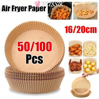 ROUSSIK 20/50/100 ชิ้น Air Fryer กระดาษ, กระดาษอบกันน้ํามันแ…