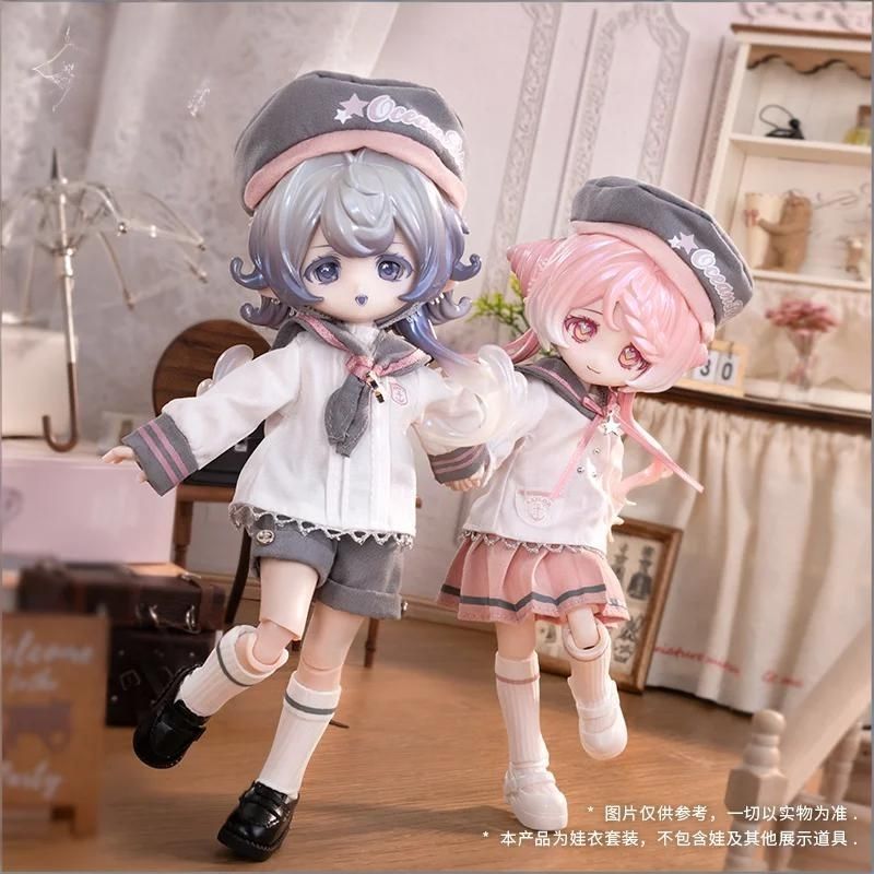 OB11 เสื้อผ้าตุ๊กตา-สีชมพู Mist ไดอารี่ชุดเจ้าหญิง & กางเกง 12 จุด BJD ชุดเด็กเสื้อผ้าชุด ob11 ชุดเด
