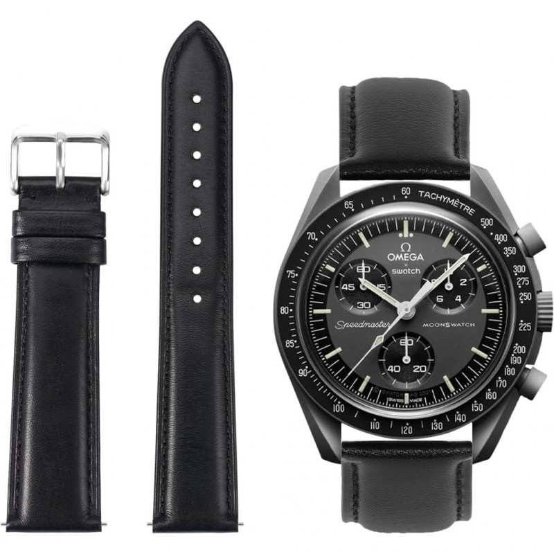 สายหนังแท้สําหรับ Omg x Moonwatch เปลี่ยนสายนาฬิกาแบบปลดเร็วระดับพรีเมียม 20 มม.