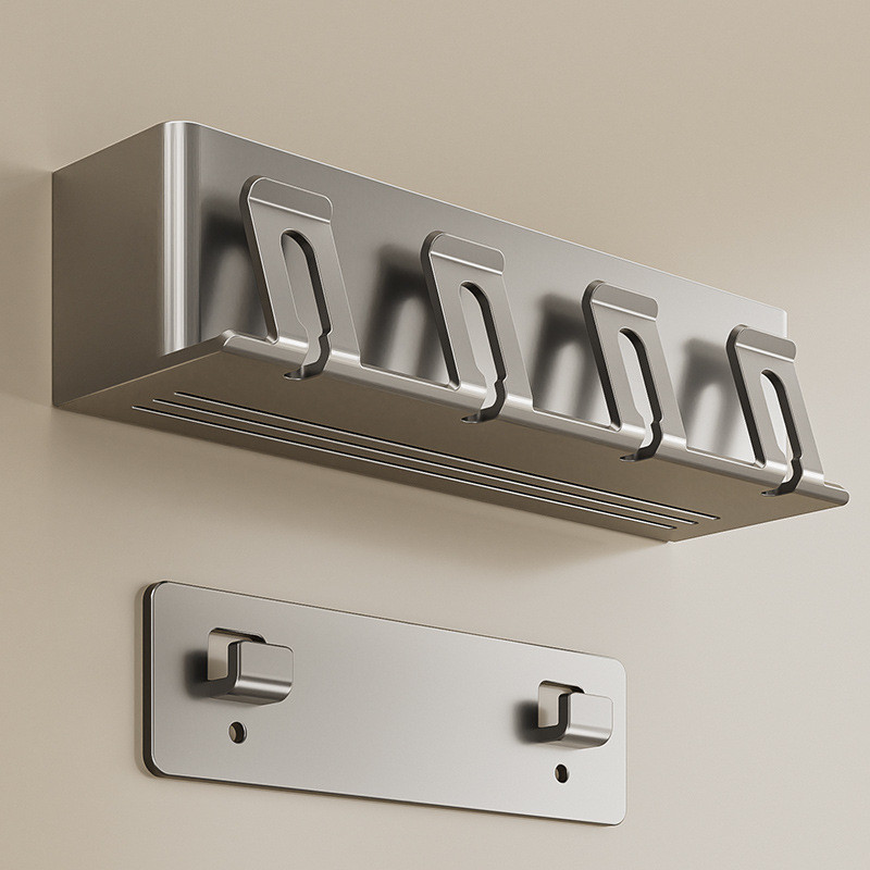 ผู้ถือแปรงสีฟันชั้นวางที่ถอดออกได้ล้างทําความสะอาดได้ห้องน้ําเจาะฟรีติดผนังไฟฟ้าฟันถ้วยน้ํายาบ้วนปาก