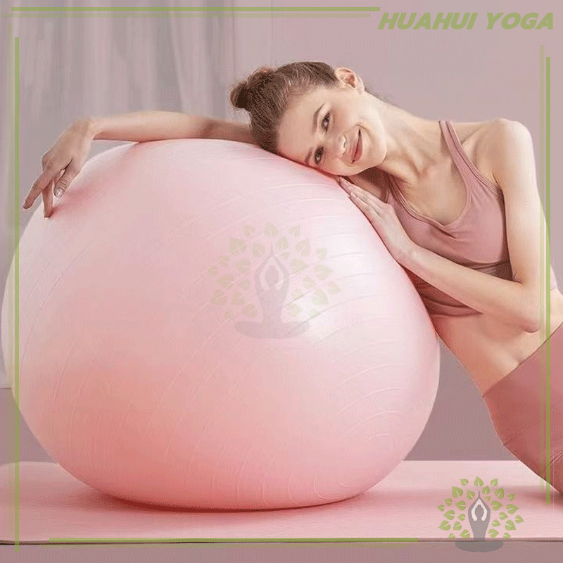 คุณภาพคุ้มค่า ไม่ส่งกลิ่นเหม็น วัสดุหนาป้องกันการระเบิด ลูกบอลใหญ่ Yoga Ball