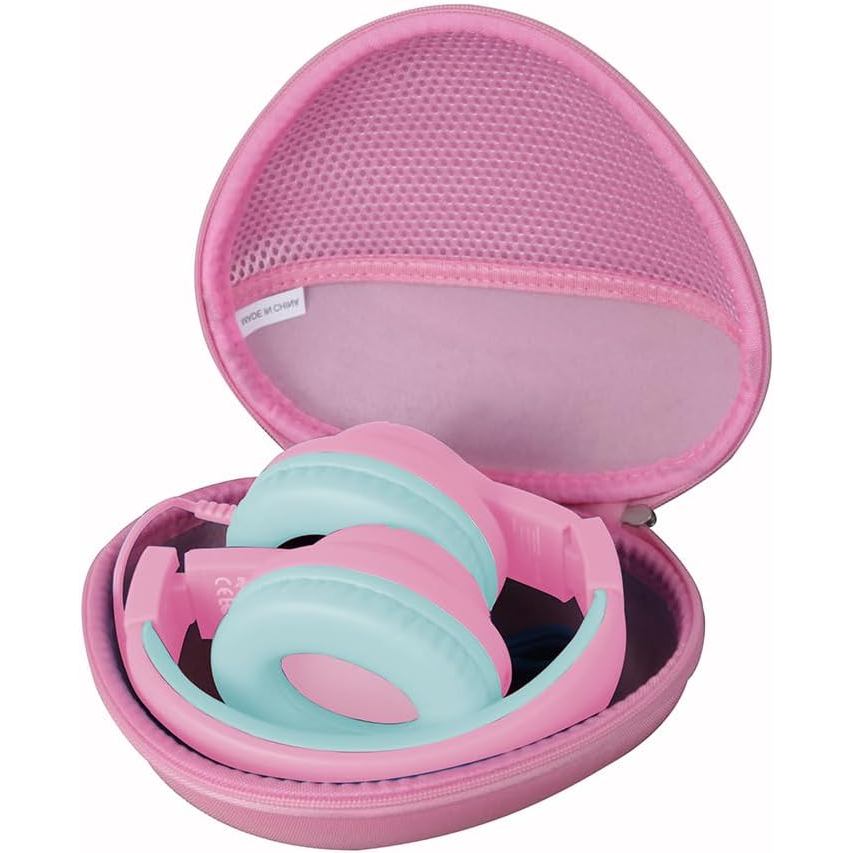 Adada Hard Travel Case สําหรับ iClever HS19 / iClever BTH12 Kids Headphones (สีชมพู)