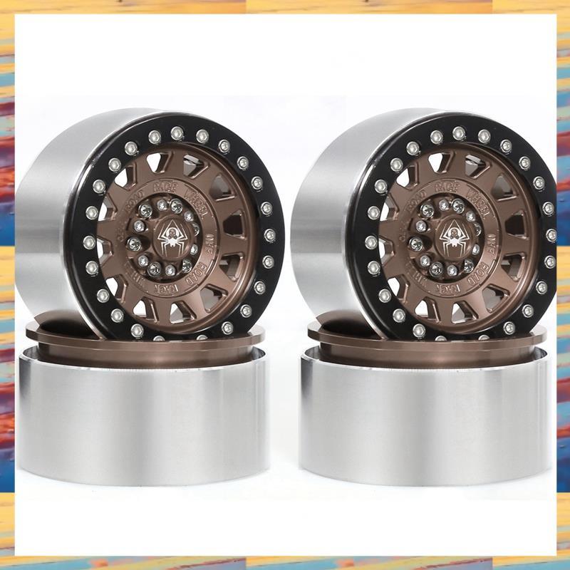 [LMQN] Metal Beadlock Wheel Beadlock Wheel ขอบยาง สีน้ําตาล