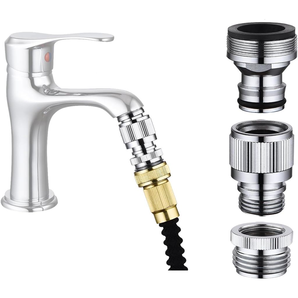Kitchen Sink Faucet Quick Connector, Sink Faucet to Garden Hose Adapter, Dishwasher/Washer Snap Coup