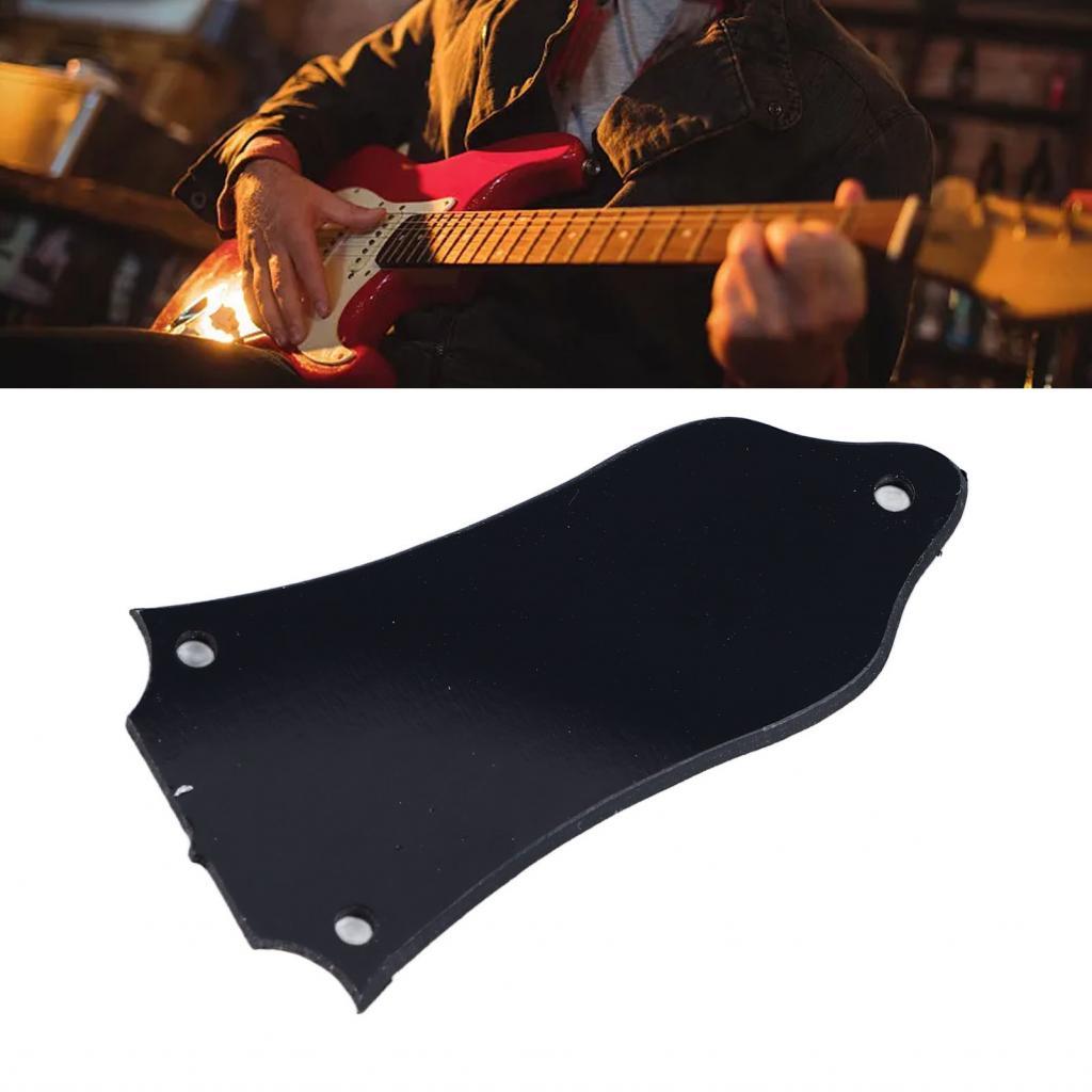 Truss Rod Cover Plate Portable Stylish Black สําหรับกีตาร์ไฟฟ้า