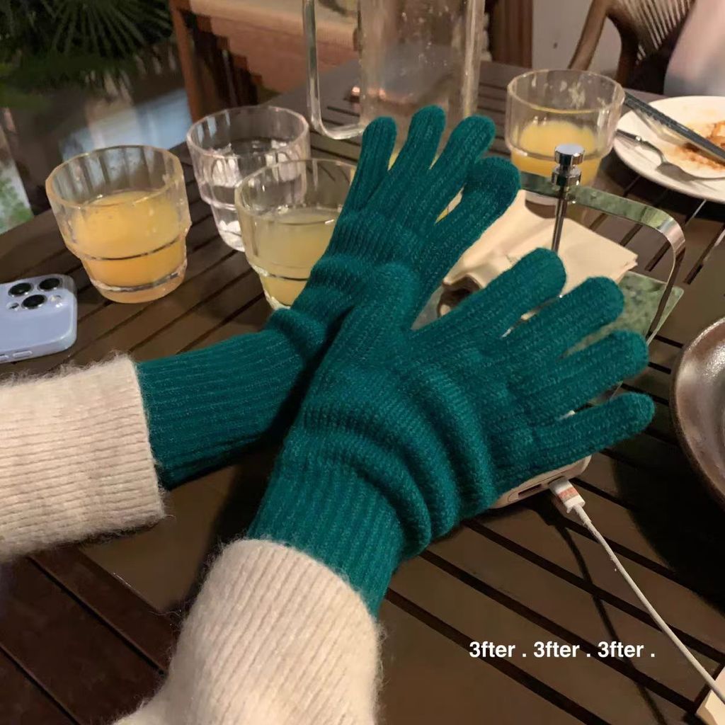 ถุงมือหรูหรา FZDAZI ซับขนแกะ อบอุ่นสำหรับฤดูหนาว - รูปที่ 7