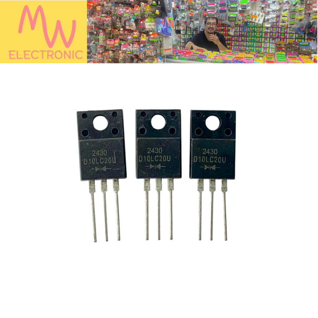 Diode D10LC20U (ราคาต่อ 1ชิ้น) ➡️⬅️ Fast Diode 10A 200V 3ขา TO-220 มีสินค้าพร้อมส่งในไทย