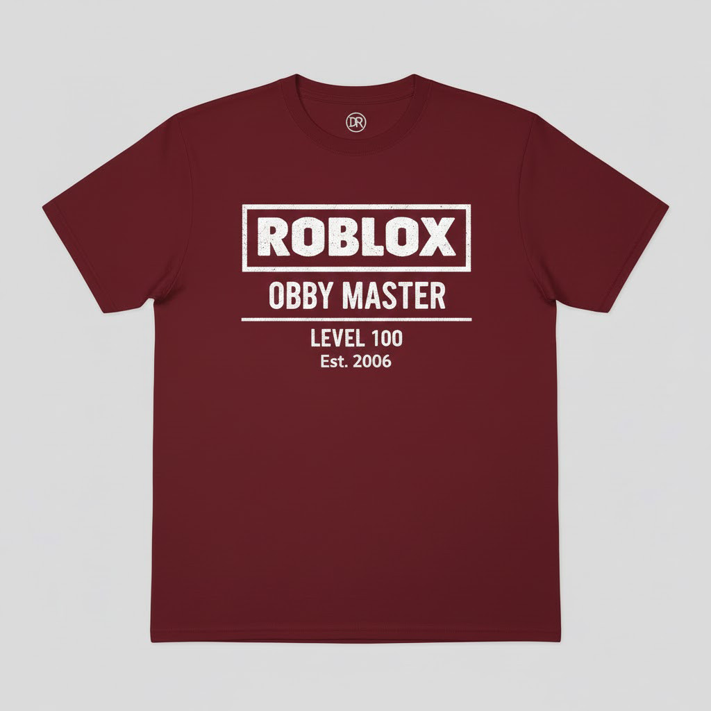 ROBLOX OBBY MASTER KIDS เสื้อยืด LEVEL 100 / CREW - ผ้าฝ้ายหวี Unisex 24s พรีเมี่ยม