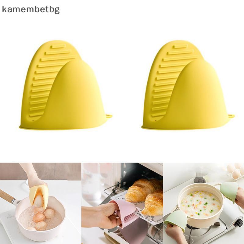 Kamembetbg หนาซิลิโคนถุงมือทนความร้อนลื่นเตาอบ Mitts ไมโครเวฟปลอดภัยถุงมือครัวสําหรับเบเกอรี่ทําอาหาร TH