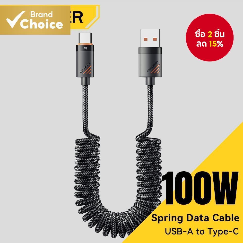 สายเคเบิล Essager Type-c สำหรับ Iphone 16, Xiaomi, Samsung ชาร์จเร็ว 100w Pd สำหรับ Macbook, iPad