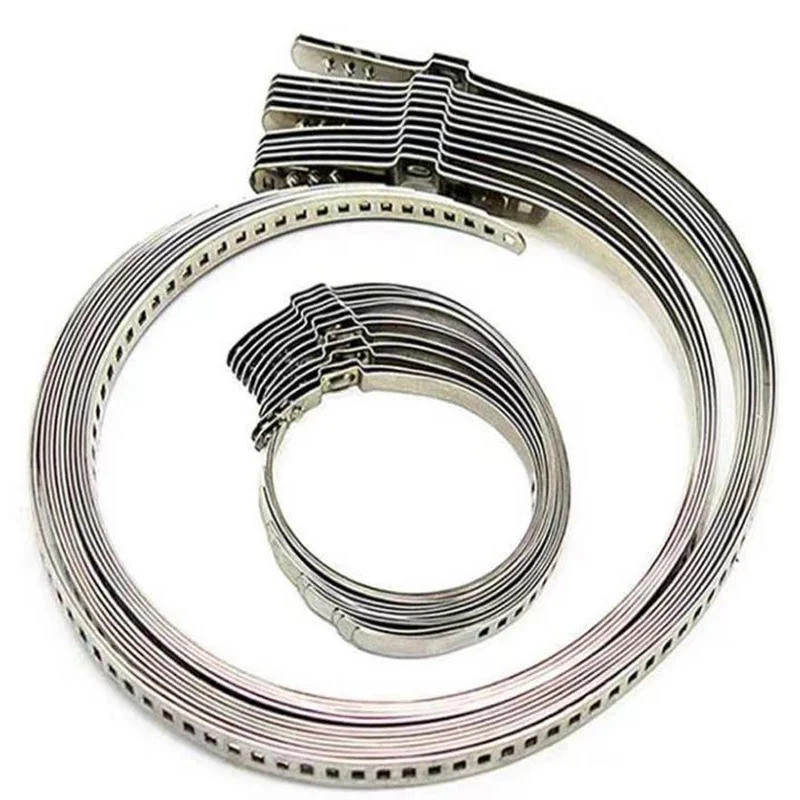 10 ชิ้น Universal สแตนเลสสตีลเพลา CV Joint Boot Crimp CLAMP ชุด Driveshaft CV Boot Clamp 20- 50 มม. 