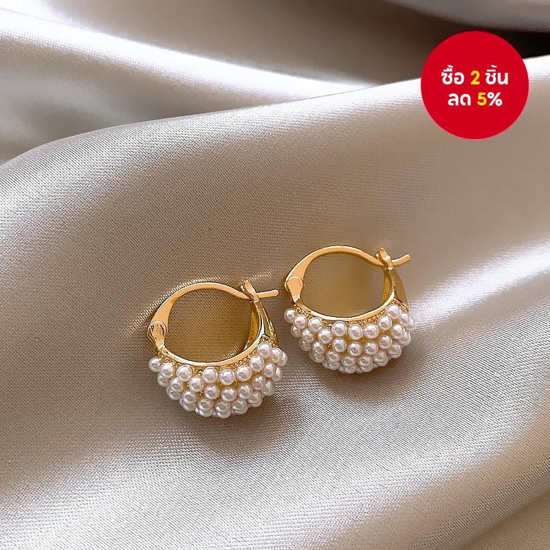 ต่างหูเพิร์ลรูปหยดน้ำดีไซน์เรียบหรูสำหรับผู้หญิง แบบหนีบ ไม่ดำสี เหมาะสำหรับใส่ในชีวิตประจำวันและงานปาร์ตี้