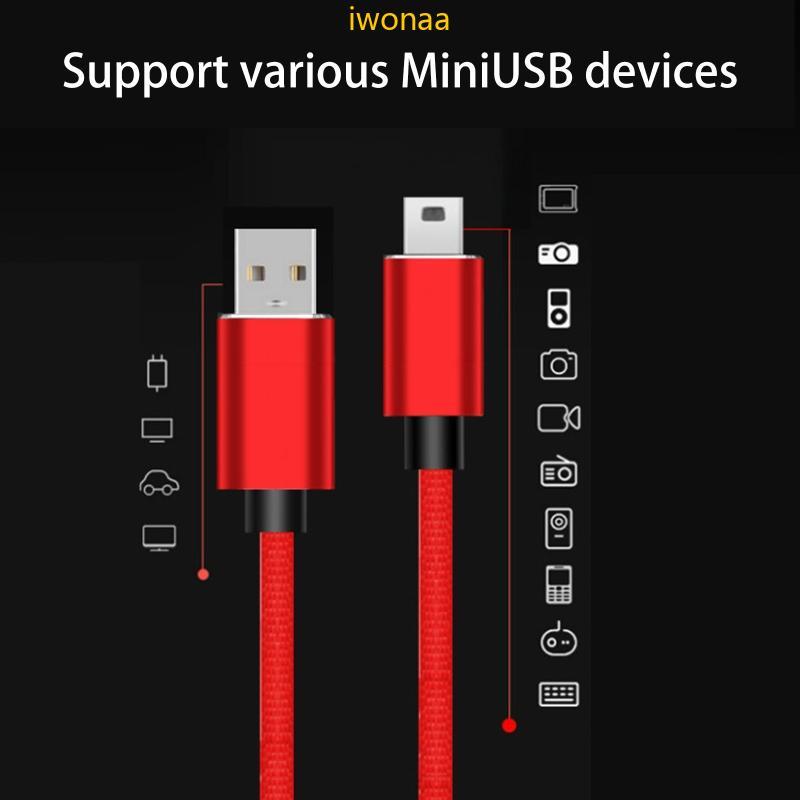 Iwo Mini USB Cable Mini USB to USB Fast Data Charger Cable สําหรับ MP3 MP4 Player