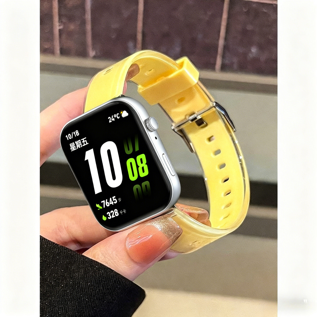 สายนาฬิกาซิลิโคนอ่อนนุ่มโปร่งใสสําหรับ HONOR CHOICE Watch 2i สายรัดทดแทน