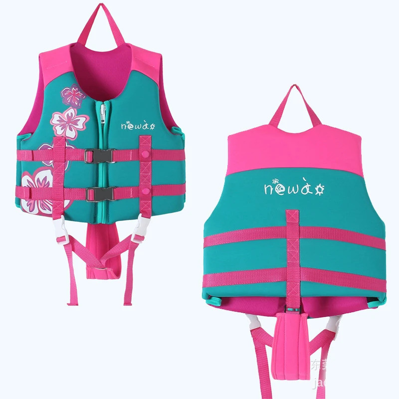 เด็กว่ายน้ําแจ็คเก็ต Neoprene Safety Life Jacktet น้ํากีฬาพายเรือคายัคพายเรือว่ายน้ํา Drifting ชุดว่ายน้ําชุดว่ายน้ําชุดว่ายน้ํา