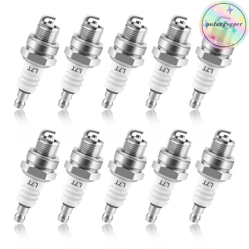 Pufangsuper 10 ชิ้น L7T Spark Plug สําหรับ Briggs Stratton เครื่องยนต์มอเตอร์ Trimmer เครื่องตัดหญ้า