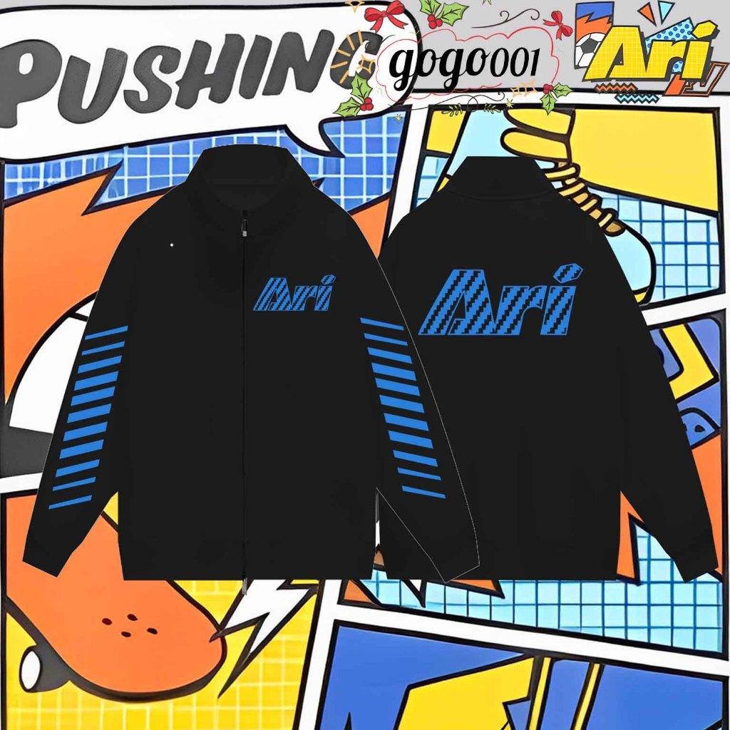 เสื้อแจ็คเก็ต Ari Football Jersey men's zipper sweatshirt &hoodie Cotton Fashion ฮู้ด Graphic 06 ไม่หดตัวหรือยับ - รูปที่ 2