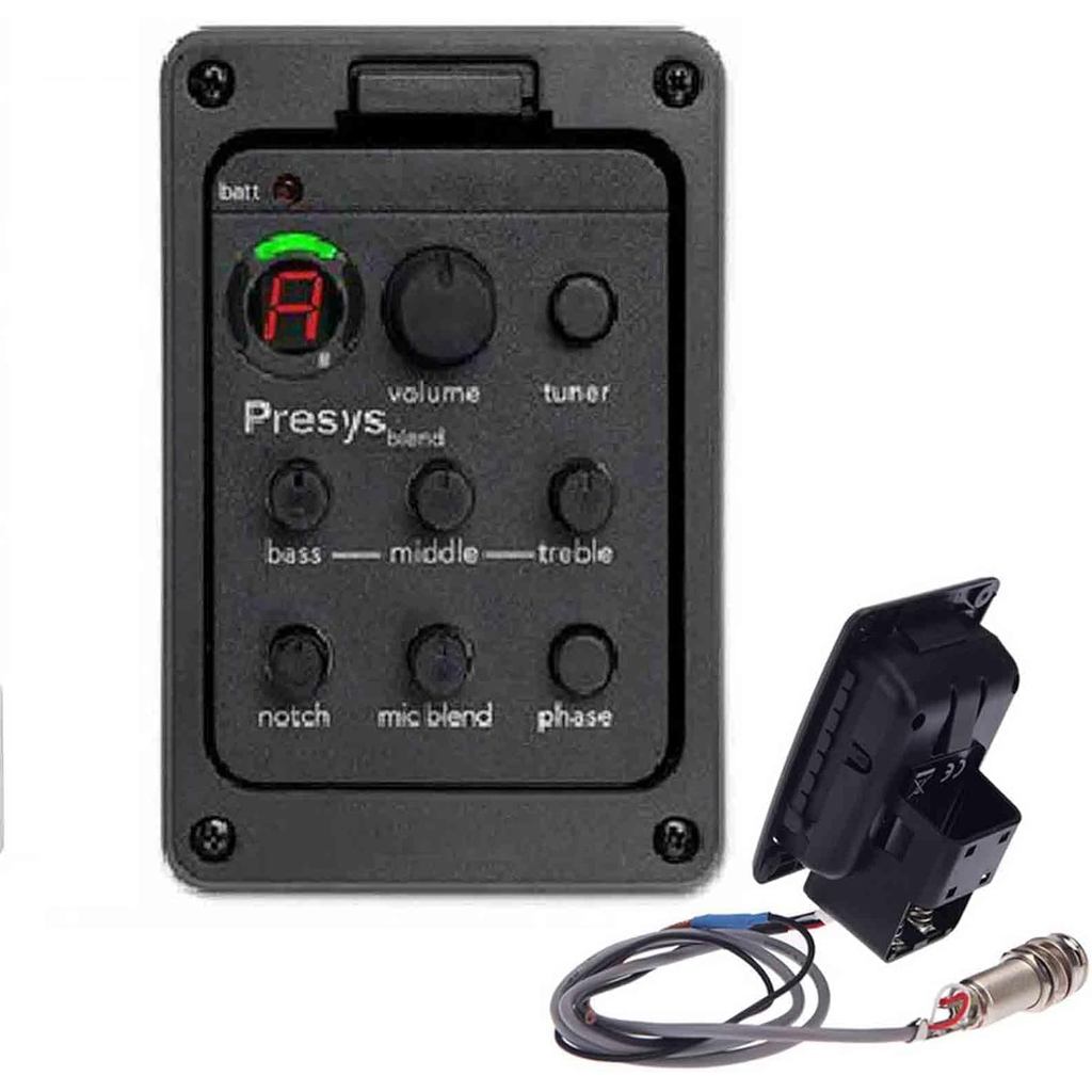 Yuehuam Acoustic Guitar EQ Equalizer Onboard Preamp Pickup Tuner Guitar Tool for Acoustic Guitar Mus