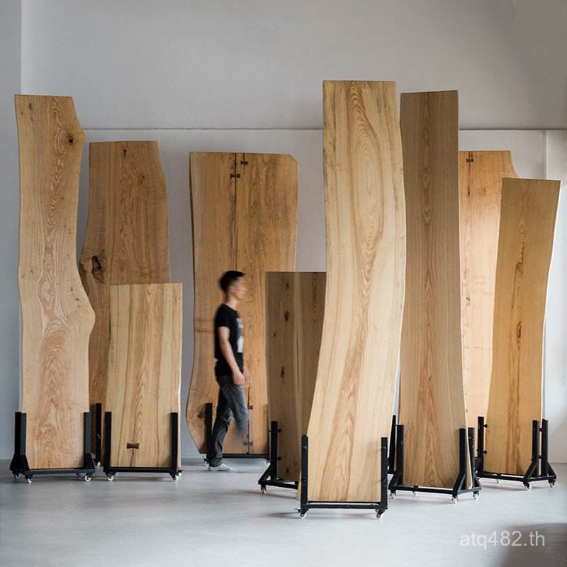 North American White Wax Wood กระดานขนาดใหญ่ทั้งกระดาน Double Tea Table Desktop Natural Side Log Sil