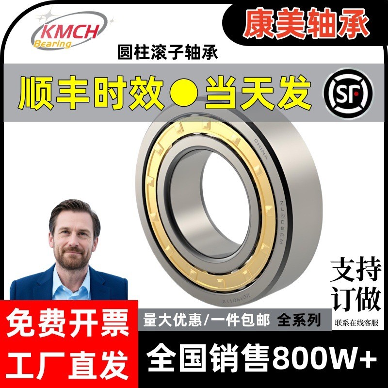 ลูกกลิ้งทรงกระบอกนําเข้าแบริ่งความเร็วสูง Daquan NJ208 NJ209 NJ210 NJ211 NJ212 NJ213